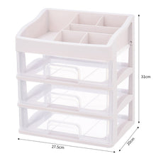 Load image into Gallery viewer, Plastic Makeup Organizer with 3 Drawers
