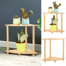 Load image into Gallery viewer, 2 Tier Corner Plant Stand Flower Pot Display Storage
