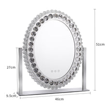 Load image into Gallery viewer, Dimmable Led Light Crystal Hollywood Makeup Mirror
