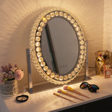 Load image into Gallery viewer, Dimmable Led Light Crystal Hollywood Makeup Mirror
