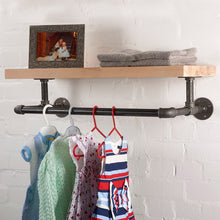 Load image into Gallery viewer, Wall Mounted Hanging Clothes Rack Bathroom Shelf
