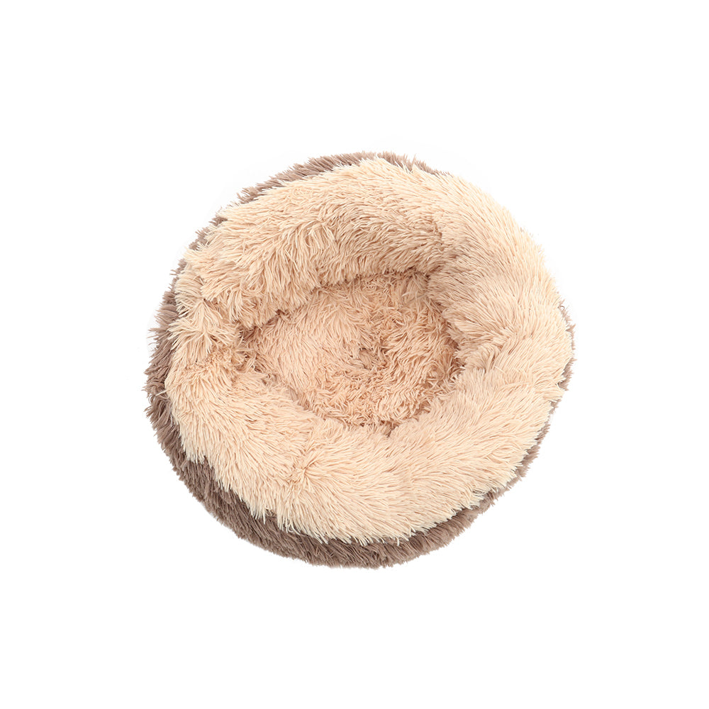 Pet Dog Cat Shag Fluffy Calming Bed Plush Nesting Basket Cushion Beds