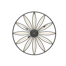 Load image into Gallery viewer, Large Wall Clock Art Metal Flower Shape Silent Clock Home Office Decorate
