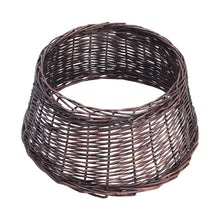 Load image into Gallery viewer, Livingandhome Wicker Christmas Tree Collar Skirt Rattan Xmas Tree Basket Ring Base, SW0309
