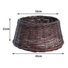 Load image into Gallery viewer, Livingandhome Wicker Christmas Tree Collar Skirt Rattan Xmas Tree Basket Ring Base, SW0309
