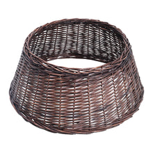 Load image into Gallery viewer, Livingandhome Wicker Christmas Tree Collar Skirt Rattan Xmas Tree Basket Ring Base, SW0310
