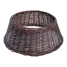 Load image into Gallery viewer, Livingandhome Wicker Christmas Tree Collar Skirt Rattan Xmas Tree Basket Ring Base, SW0311
