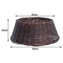 Load image into Gallery viewer, Livingandhome Wicker Christmas Tree Collar Skirt Rattan Xmas Tree Basket Ring Base, SW0311
