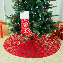 Load image into Gallery viewer, Round Shape Christmas Tree Base Skirt Xmas Ornament with Stocking, SW0331
