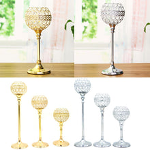 Load image into Gallery viewer, Crystal Glass Tea Light Holder Candle Stand Centerpieces Christmas Wedding Party
