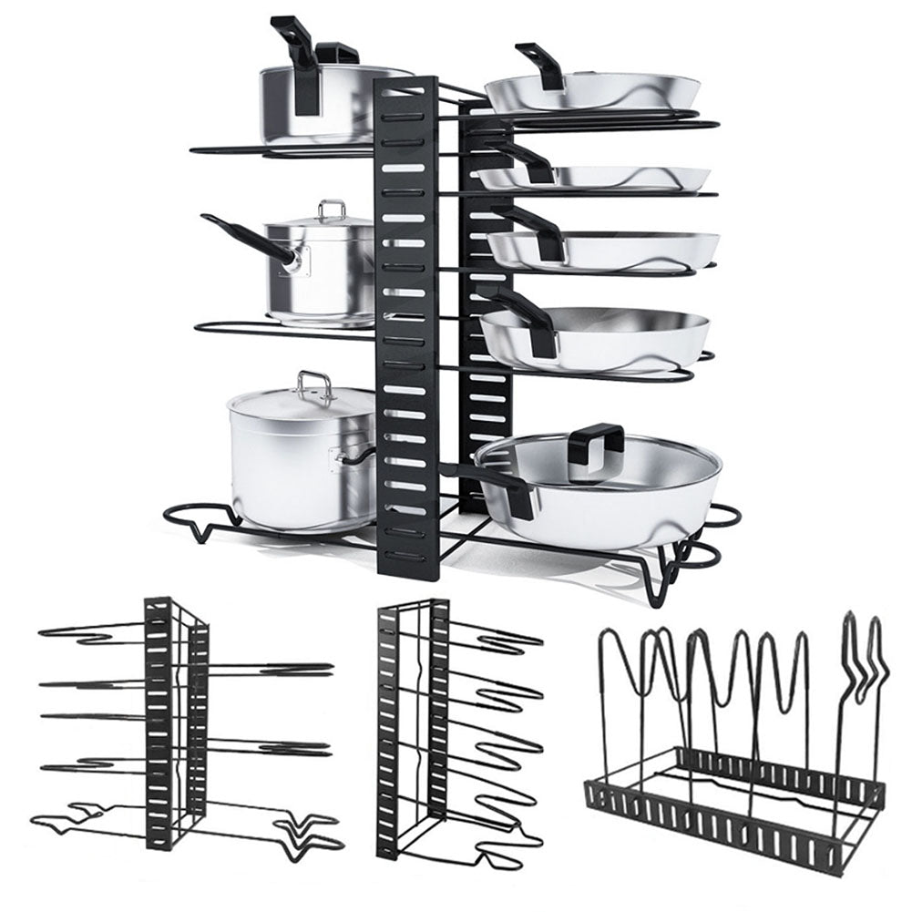 Kitchen Cabinet Cupboard Storage Organiser Pan Stand Saucepan Pot Rack Holder