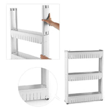 Load image into Gallery viewer, 3 &amp; 4 &amp; 5 Tier Slide Out Kitchen Bathroom Thin Storage Trolley Cart Rack
