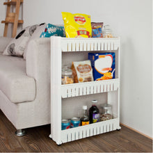 Load image into Gallery viewer, 3 &amp; 4 &amp; 5 Tier Slide Out Kitchen Bathroom Thin Storage Trolley Cart Rack
