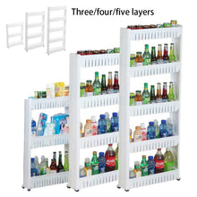 Load image into Gallery viewer, 3 &amp; 4 &amp; 5 Tier Slide Out Kitchen Bathroom Thin Storage Trolley Cart Rack
