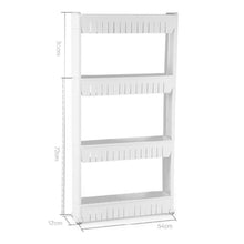 Load image into Gallery viewer, 3 &amp; 4 &amp; 5 Tier Slide Out Kitchen Bathroom Thin Storage Trolley Cart Rack
