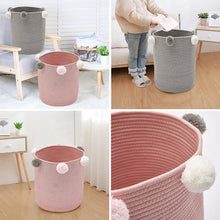 Load image into Gallery viewer, Kid Baby Toy Cotton Laundry Basket Washing Clothes Storage Bag Hamper Bin Tidy
