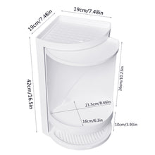 Load image into Gallery viewer, 2 Tier Bathroom Corner Shower Suction Shelf Tidy Wall Storage Basket Kitchen Caddy Rack
