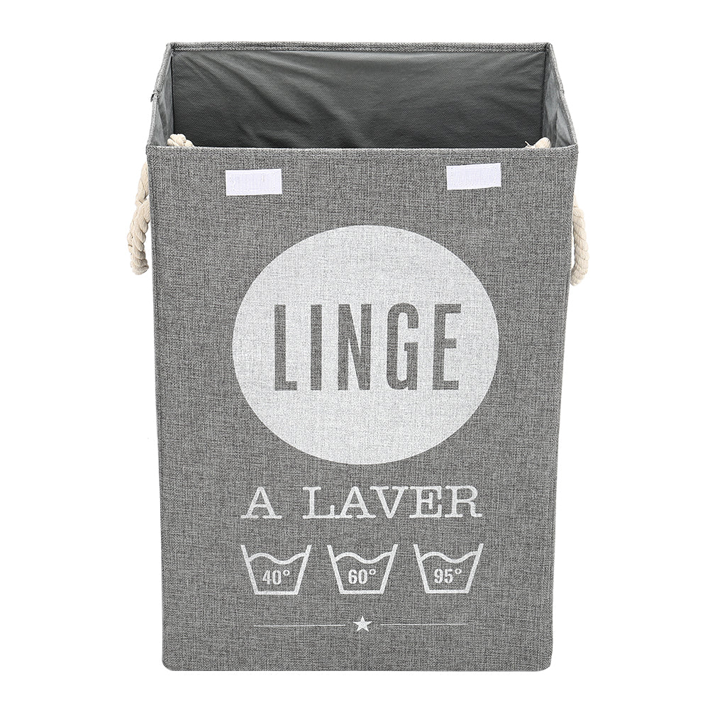 Line Fabric Laundry Basket Hamper Dirty Clothes Storage Box Organizer with Lids