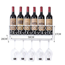 Load image into Gallery viewer, White Wine Rack Wall Mounted Bottle Champagne Glass Holder Bar Accessory
