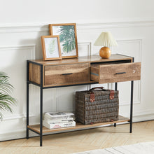 Load image into Gallery viewer, Wood Nightstand 2 Drawers Cabinet Storage Beside Table
