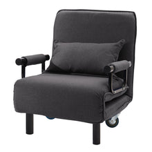 Load image into Gallery viewer, 2-in-1 Sofa Bed Folding Futon Chair with Pillow Wheels Single Sleep Guest Beds
