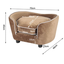 Load image into Gallery viewer, Luxurious Pet Sofa Bed Brown

