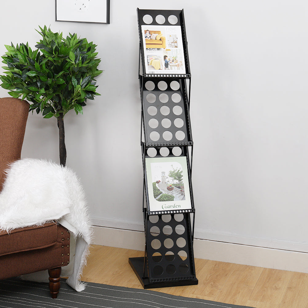 4 Tier File Rack 4 Tier Folding Floor Files Rack – sorangLtd