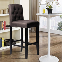 Load image into Gallery viewer, Linen Fabric Upholstered Bar Stools Kitchen High Seat
