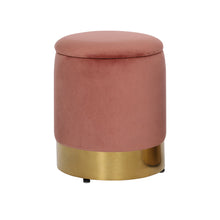 Load image into Gallery viewer, Storage Vanity Stool Round Ottoman Footrest Seat
