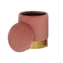 Load image into Gallery viewer, Storage Vanity Stool Round Ottoman Footrest Seat
