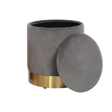 Load image into Gallery viewer, Storage Vanity Stool Round Ottoman Footrest Seat
