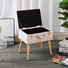 Load image into Gallery viewer, Velvet Storage Ottoman Footstool  - 2 colors!
