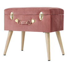 Load image into Gallery viewer, Velvet Storage Ottoman Footstool  - 2 colors!
