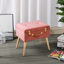 Load image into Gallery viewer, Velvet Storage Ottoman Footstool  - 2 colors!
