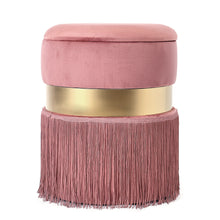Load image into Gallery viewer, Storage Round Tassels Footstool Upholstered Ottoman
