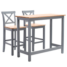 Load image into Gallery viewer, Dining table and chair Set kitchen table and 2 chairs- Grey
