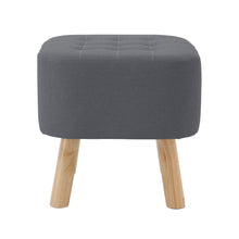 Load image into Gallery viewer, Luxury Padded Wooden Footstool Ottoman Square Pouffe Stool
