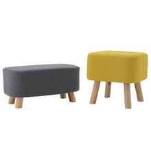 Load image into Gallery viewer, Fabric Soft Pouffe Padded Footstool Ottoman Upholstered Foot Stool Long Seat
