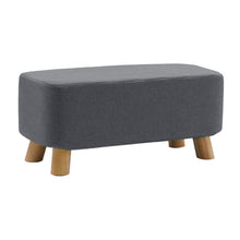 Load image into Gallery viewer, Fabric Soft Pouffe Padded Footstool Ottoman Upholstered Foot Stool Long Seat
