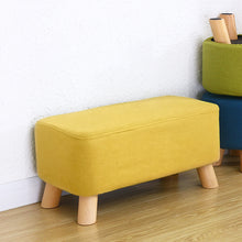 Load image into Gallery viewer, Fabric Soft Pouffe Padded Footstool Ottoman Upholstered Foot Stool Long Seat
