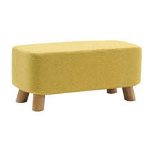 Load image into Gallery viewer, Fabric Soft Pouffe Padded Footstool Ottoman Upholstered Foot Stool Long Seat
