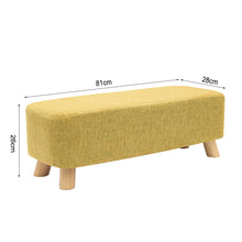 Load image into Gallery viewer, Fabric Soft Pouffe Padded Footstool Ottoman Upholstered Foot Stool Long Seat
