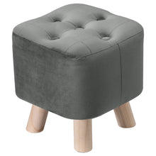 Load image into Gallery viewer, Small Velvet Footstool Soft Seat Footrest Kid Child Toddler Stool Hallway Chair
