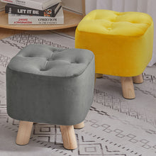 Load image into Gallery viewer, Small Velvet Footstool Soft Seat Footrest Kid Child Toddler Stool Hallway Chair
