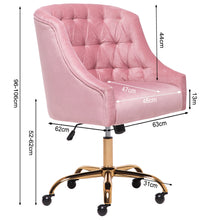 Load image into Gallery viewer, Computer Office Chair Adjustable Height Arms Tufted Back Padded

