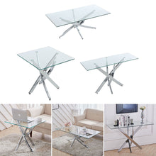 Load image into Gallery viewer, Glass Top Table End Coffee Bistro Bar Table
