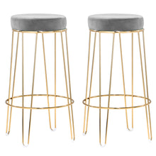 Load image into Gallery viewer, Set of 2 Glamour Velvet Bar Stool
