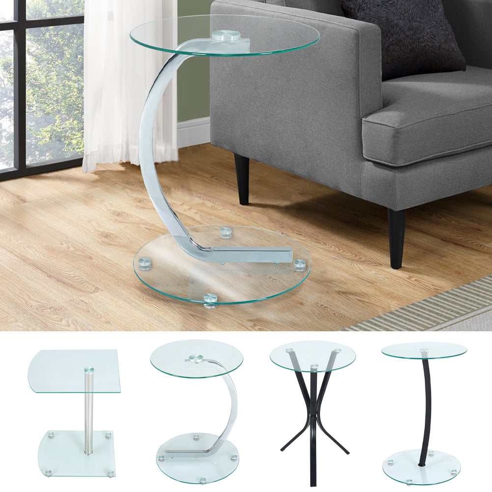 Tempered Glass Dining Table Modern Chrome Cross Legs Kitchen Room Tables