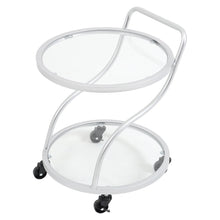 Load image into Gallery viewer, Sliver Bar Cart Mirror Drinks Kitchen Trolley w/ Lockable Wheels
