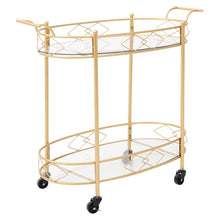 Load image into Gallery viewer, Bar Cart old Mirror Drinks Kitchen Trolley on Lockable Wheels
